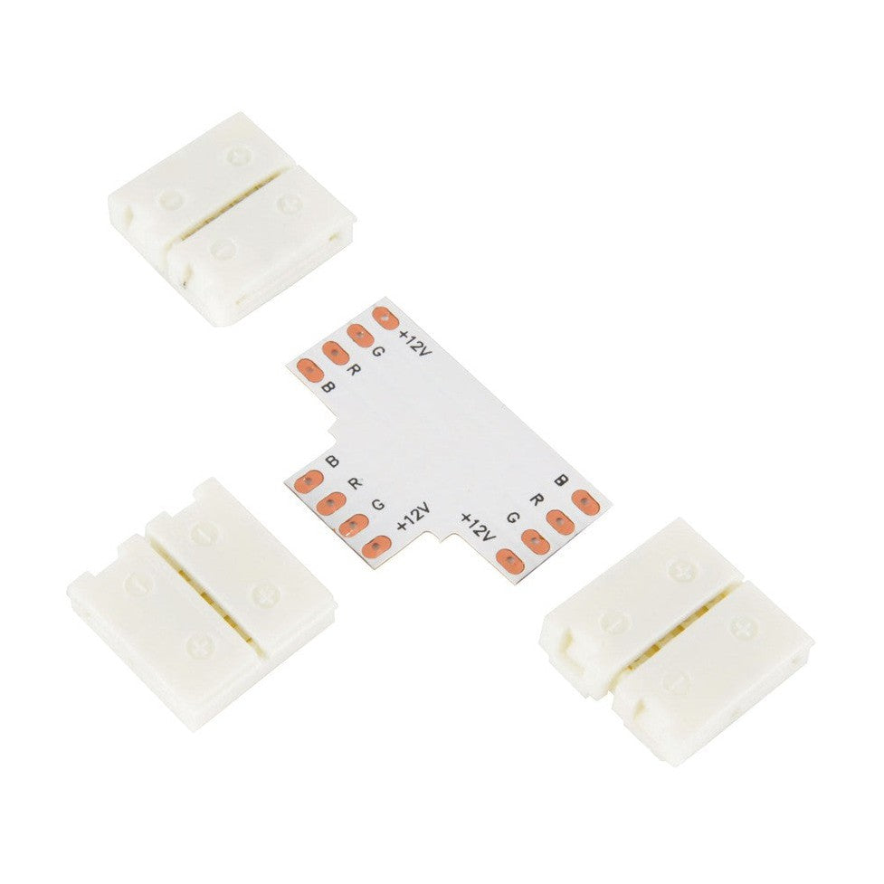 12mm RGB LED tape T connector - pack of 5
