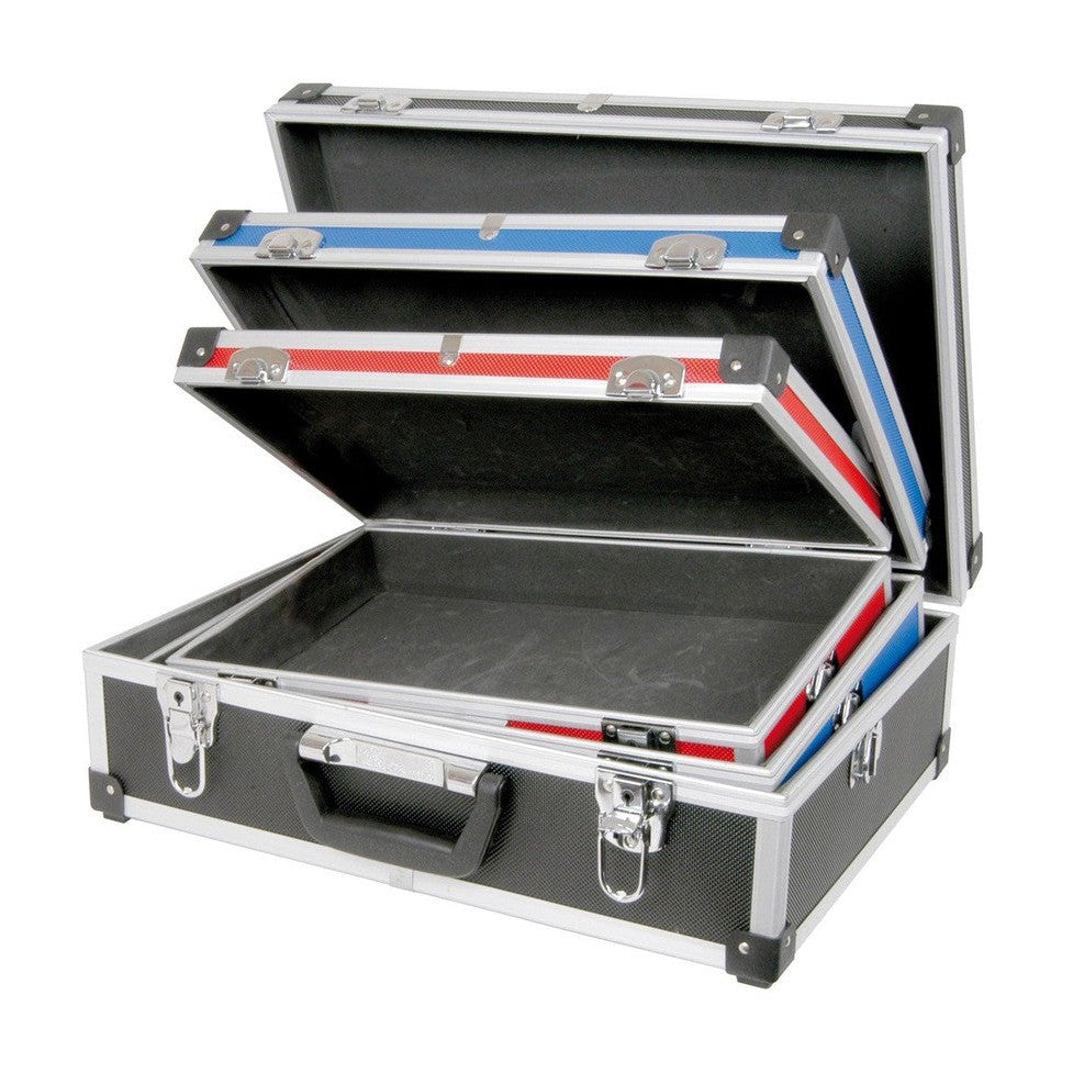 3-in-1 case set, Red, Blue and Black