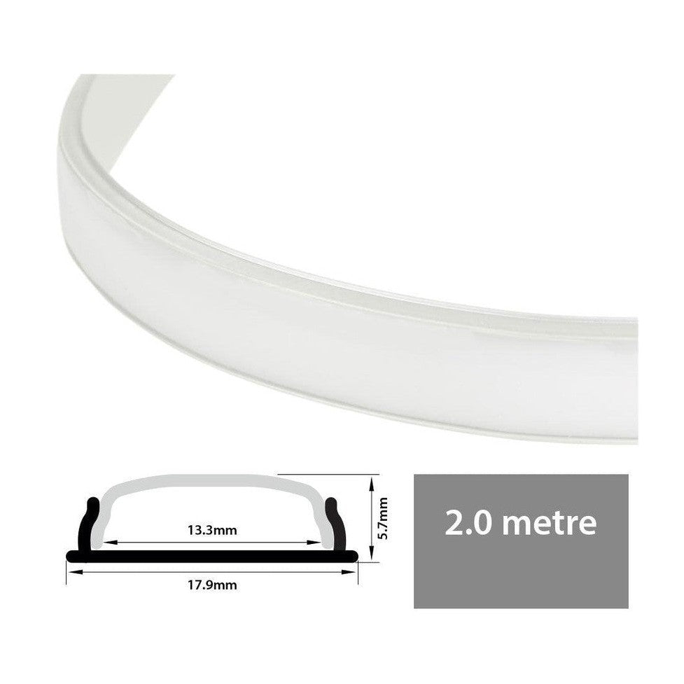 Aluminium LED Tape Profile Bendable >100mmØ 2m