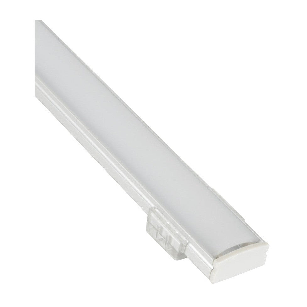 Aluminium LED Tape Profile Short Crown 2m Frosted