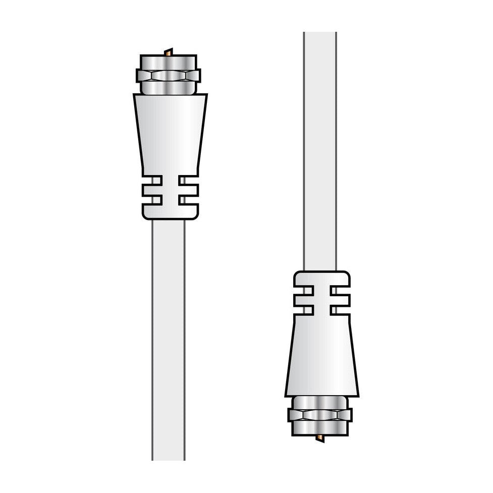 Coaxial F-type plug to plug lead 2.0m
