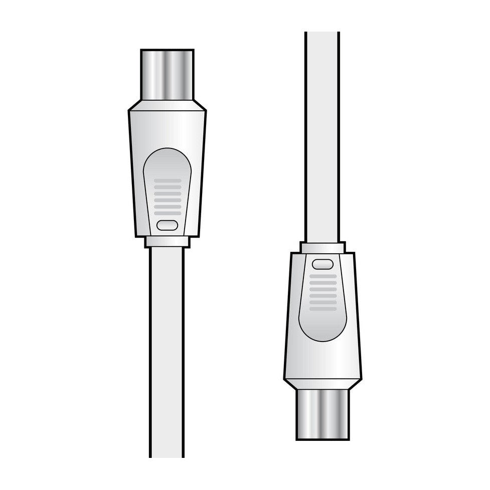 Coaxial plug to plug lead 1.0m