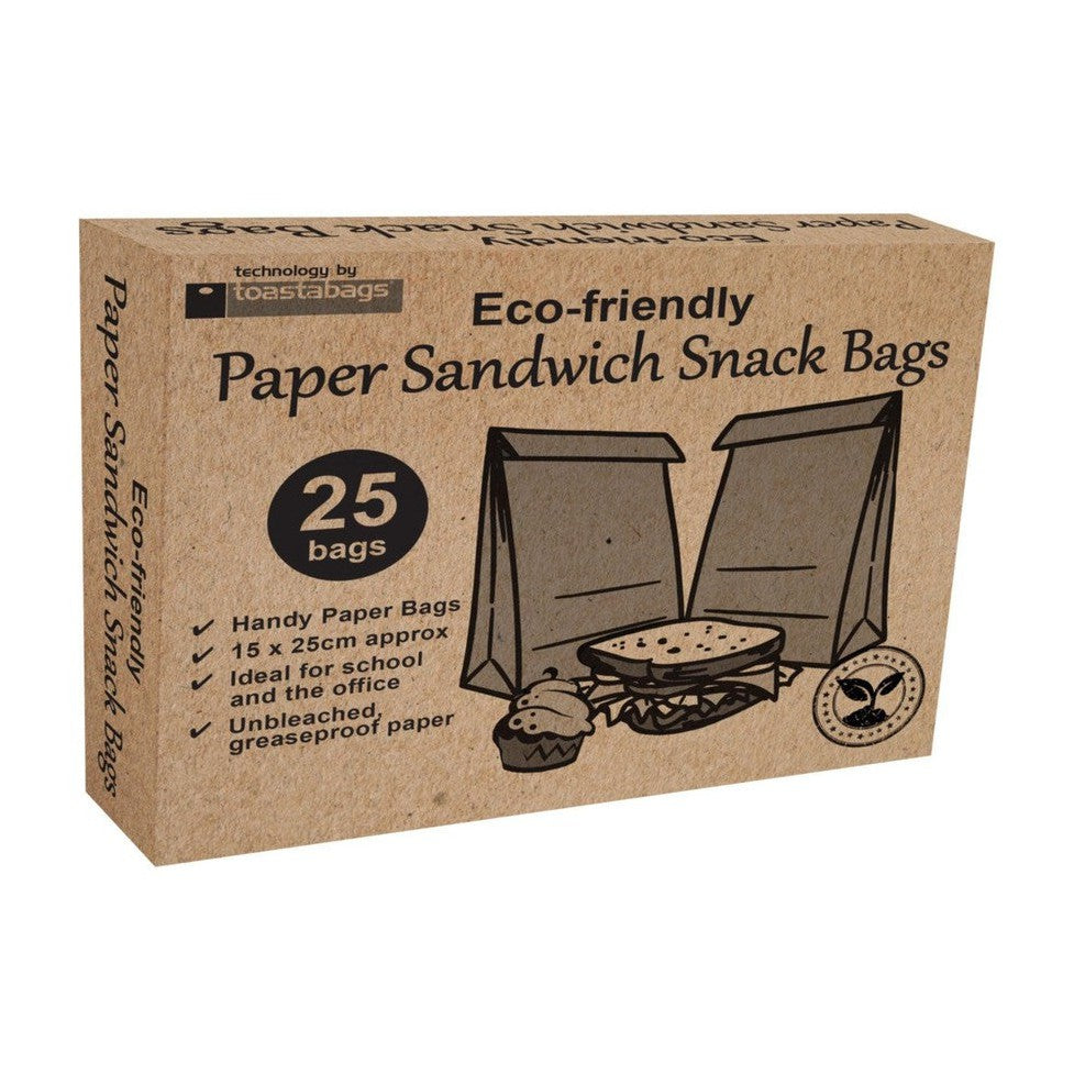 Eco Paper Sandwich Bags - 25 Pack