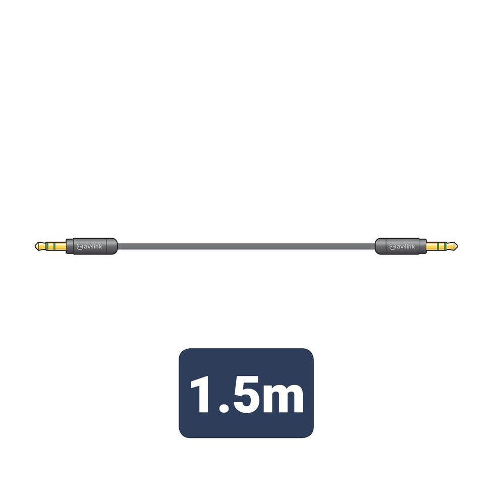 Precision 3.5mm Stereo plug to 3.5mm stereo plug lead 1.5m