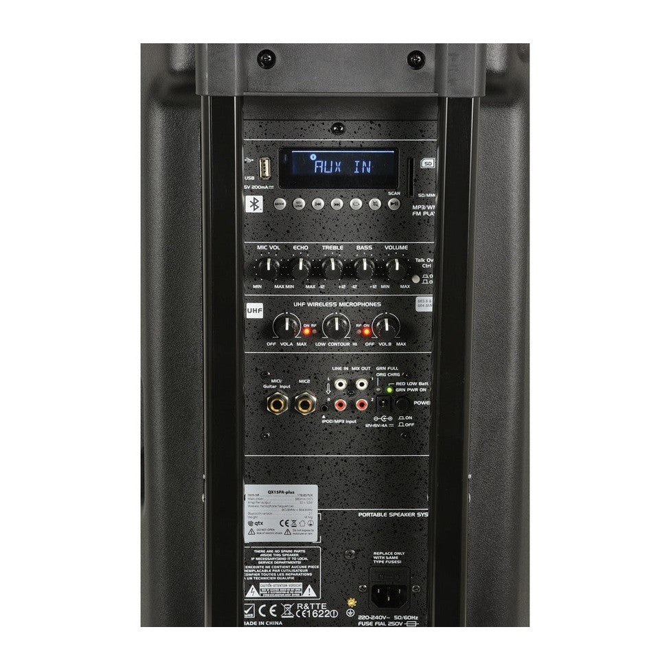 QX15PA-PLUS Portable PA UHF USB/SD/FM/BT