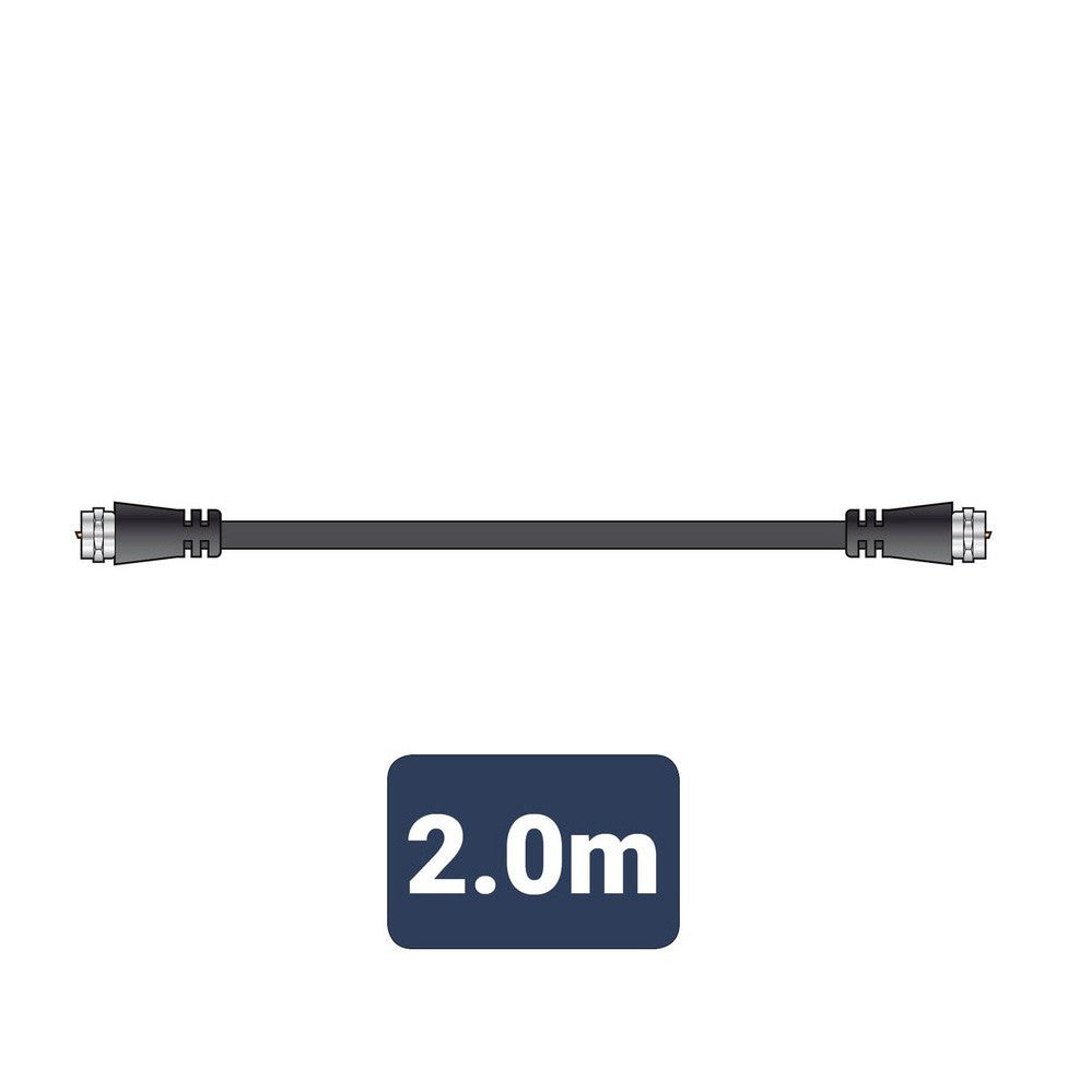 RG6 coaxial F-type plug to plug lead 2.0m