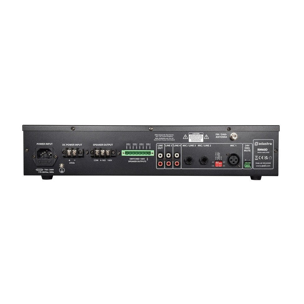 RM60D Mixer-amp 100V BT/DAB+