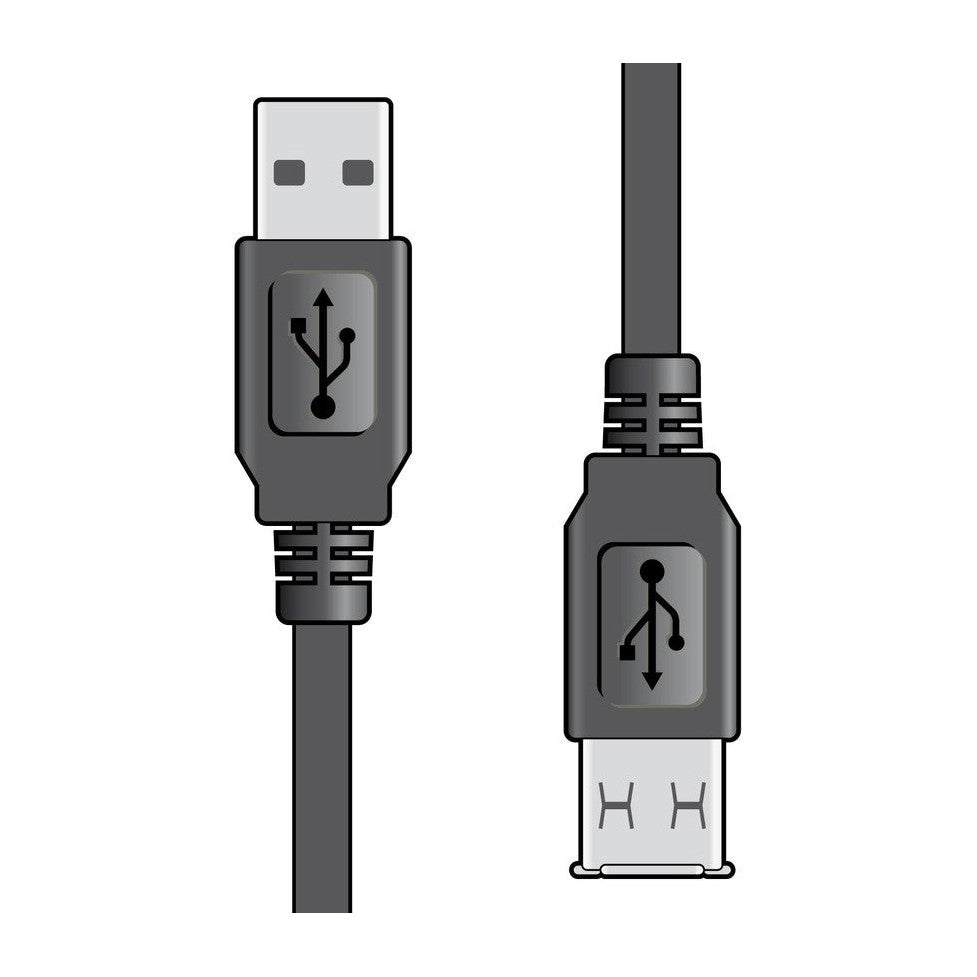 USB 2.0 type A plug to type A socket lead 5.0m