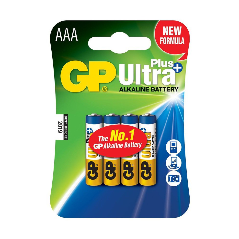 Ultra+ Alkaline batteries, AAA, 1.5V, 4pk