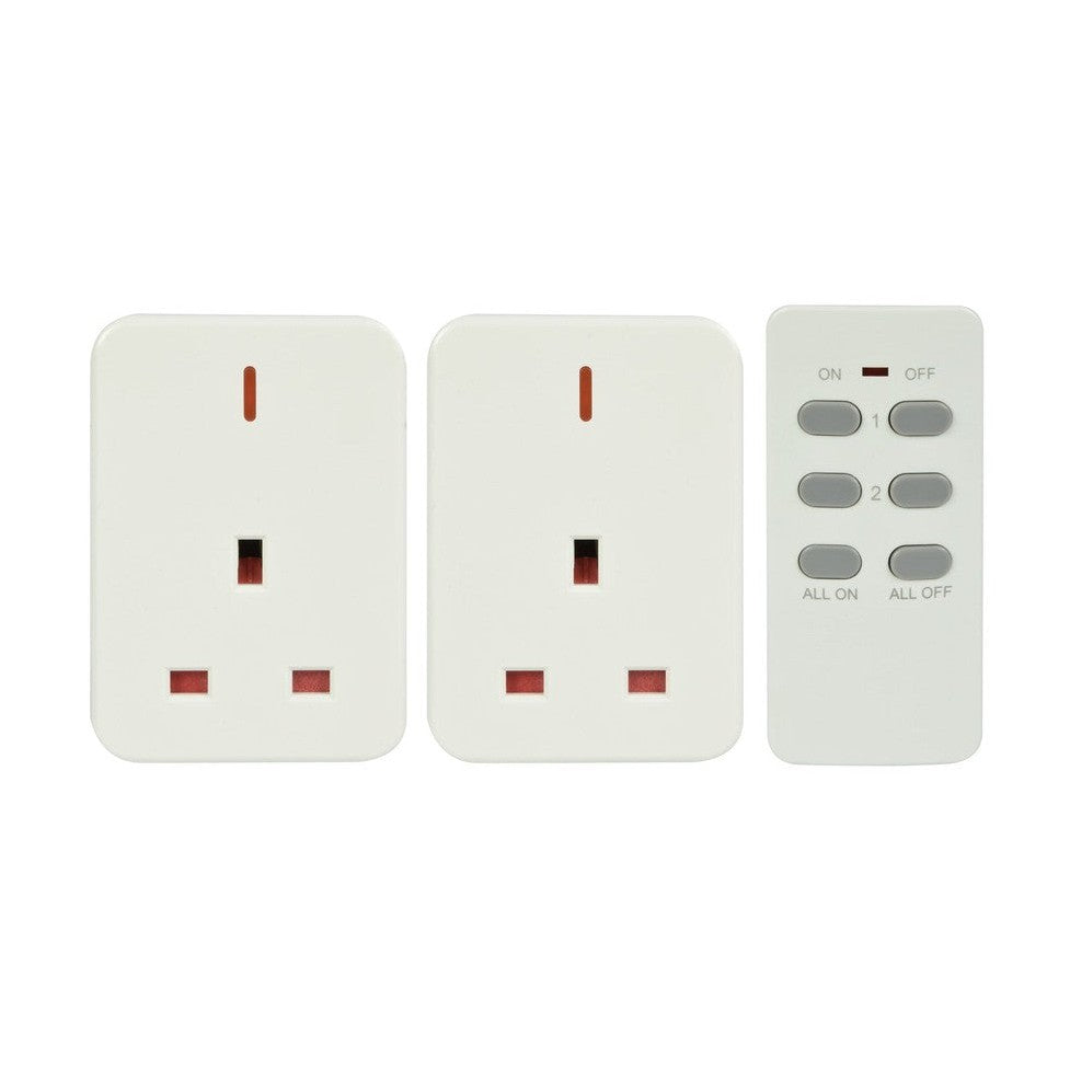 Wireless Remote Control Mains Sockets - Set of 2